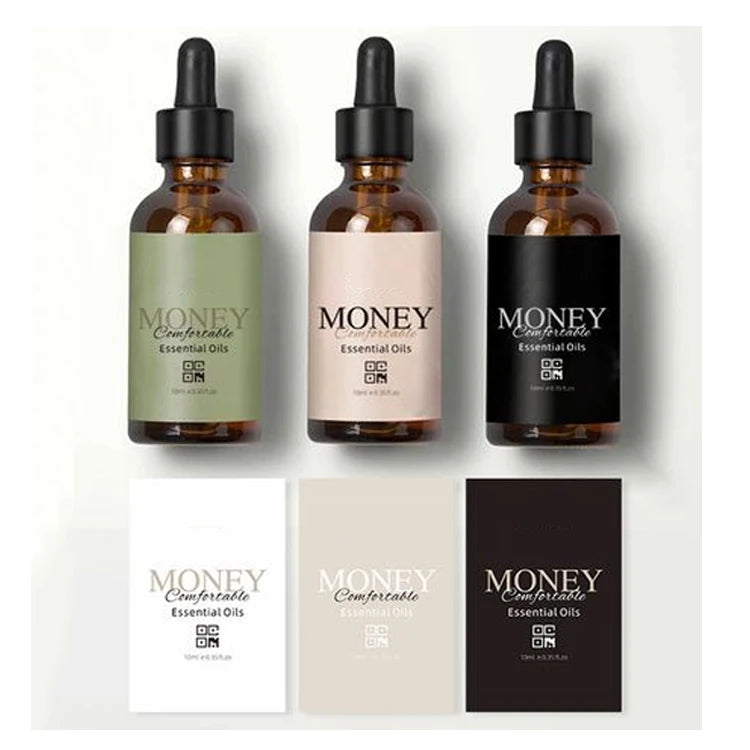 Custom Waterproof Embossed Gold Foil Luxury Vinyl Adhesive Stickers Roll Logo Packaging for Food Cosmetic Skin Care Perfume