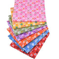 Wholesale 7pcs Cotton Quilting Fabric Squares Sunflower Printing Woven Cloth Patchwork Fat Quarter Bundles for Home Textile DIY