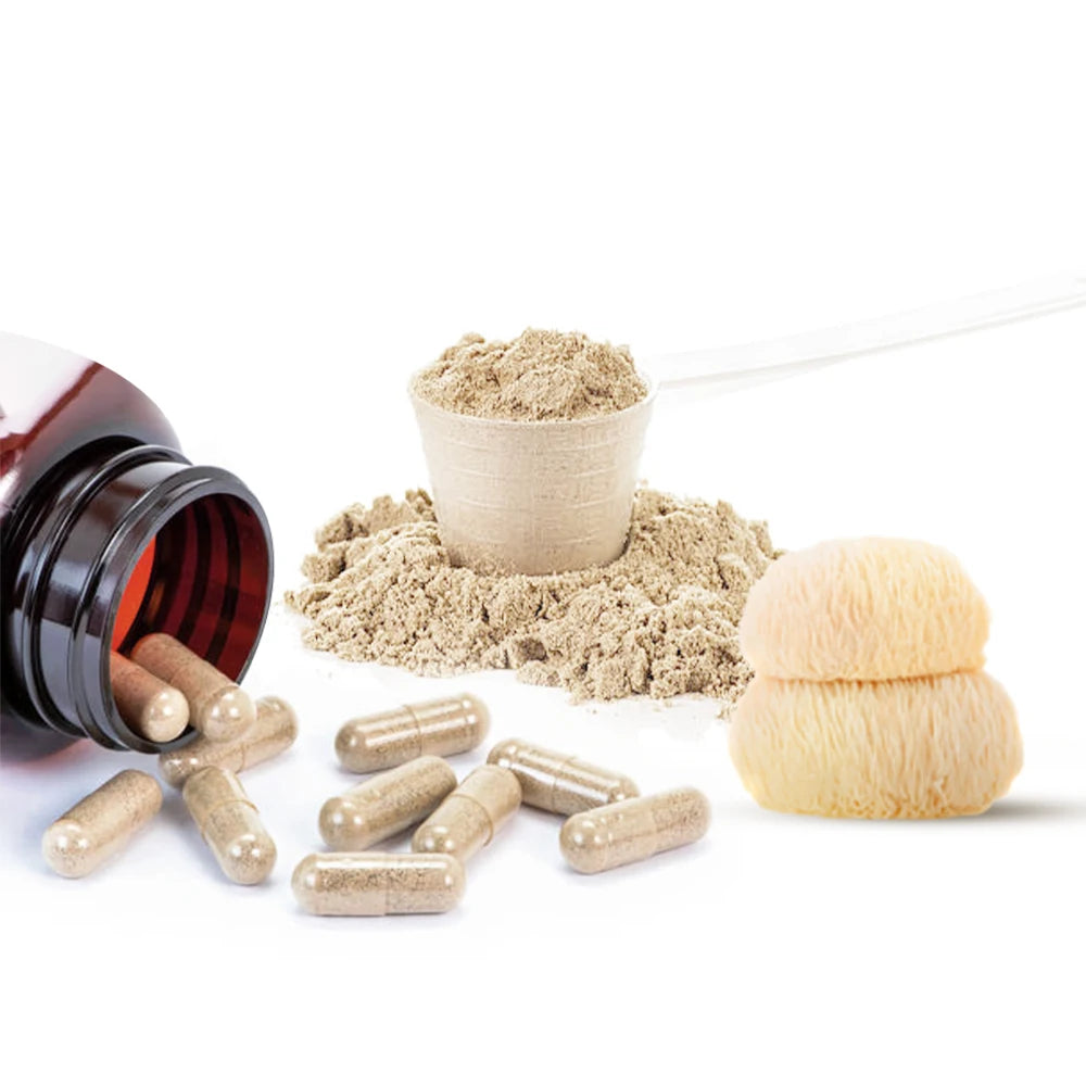 OEM Wholesale Mushroom Extract Capsules Hericium Erinaceus (Lions Mane) for Adults Private Label Enzyme Product