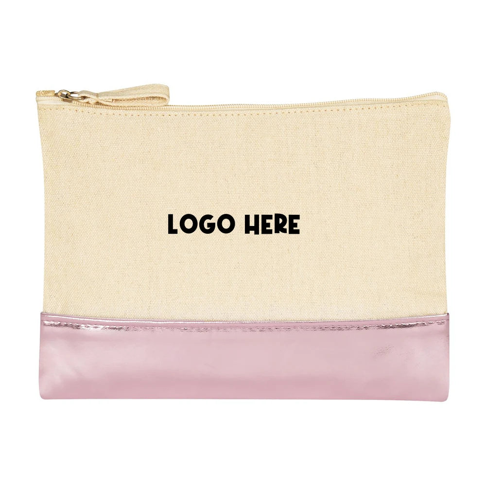 12oz Cotton Canvas Zipper Bags Pouches Multi-Purpose Travel Toiletry Bag  Cosmetic Makeup Bag for Women