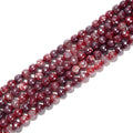 Factory Direct Sales Coated Red Fire Agate Faceted Round Loose Beads Size 6mm 8mm 10mm for Jewelry Making