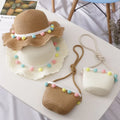 Wholesale Wide Brim Summer Kids Beach Sun Hat Children Girl  Toddler Kids Paper Straw Hat for Summer