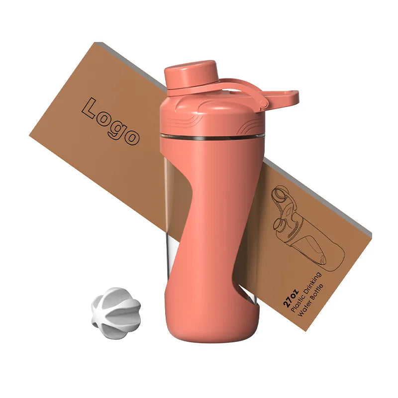 28 OZ Plastic Shaker Bottle for Protein Mixes BPA Free Leakproof Portable Clear Shaker Cups for Gym
