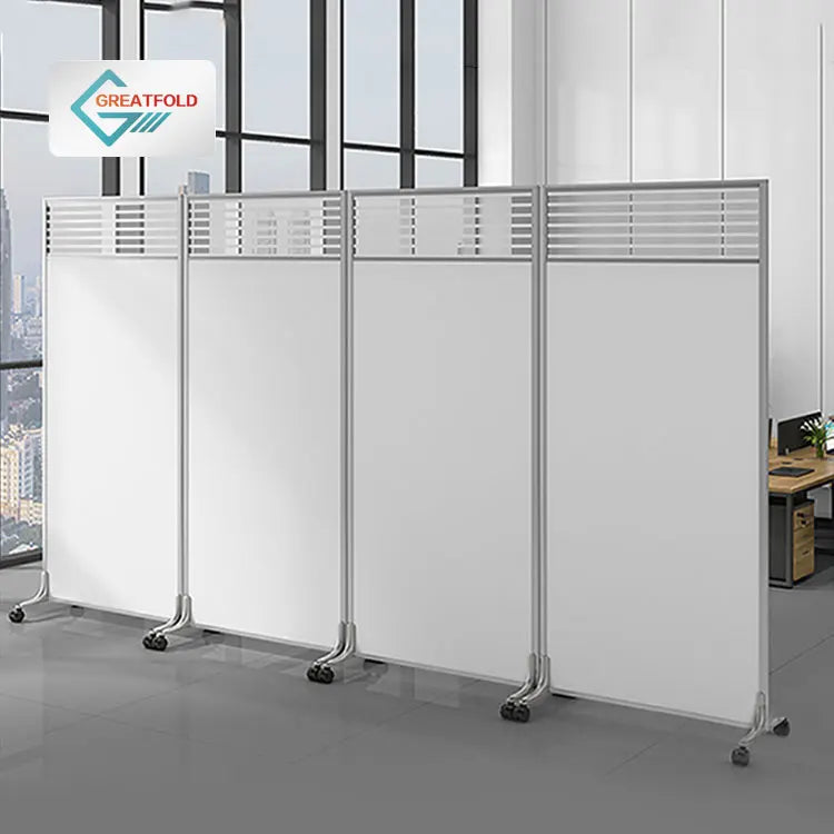 Portable Modular Foldable Fireproof Eco-Friendly Acoustic Office Partition with Wheels for Mobile Office or School Room Divider