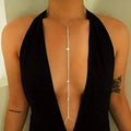 Sexy Shining Rhinestone Bra Chain Silver Body Chain Jewelry Bohemian Crystal Gold Body Chain for Women and Girlfriend