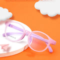 1012 Ultra-Light Flexible TR90 Silicone Children's Glasses Retro Round Optical Prescription Eyeglasses Frames Boys and Girls
