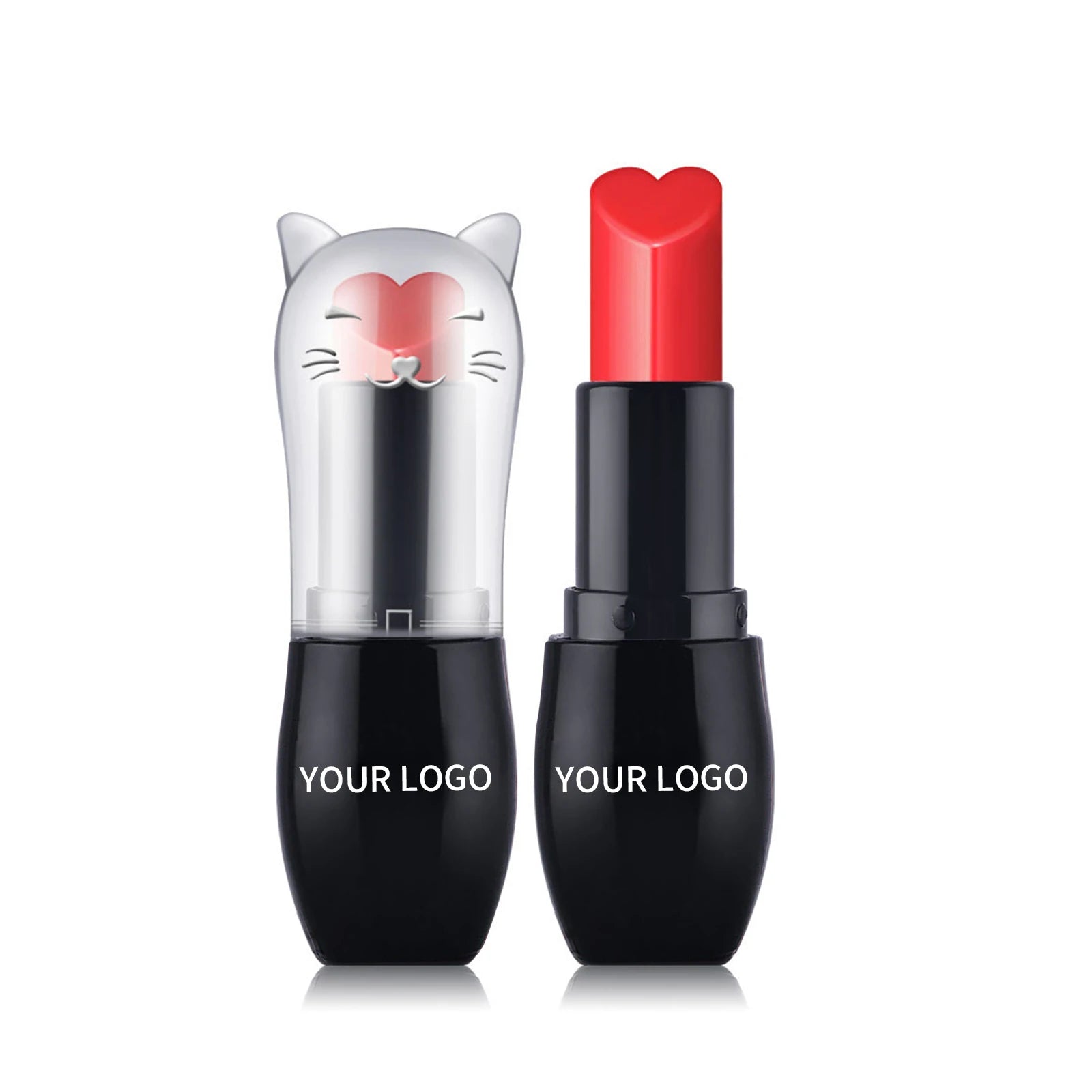 Private Label Heart Shape Lipstick 12 Color Matte Organic Lipstick Beauty  Makeup Lasting Make Your Own Cat Tube Lipsticks