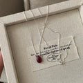 925 Sterling Silver Natural Tear Drop Chalcedony Pendant Necklace for Women Summer Jewelry Wholesale