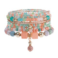 Wholesale Handmade Beaded Friendship Bracelet Holiday Style Bohemian Colorful Multilayer Miyuki Crystal Beads Bracelets Women