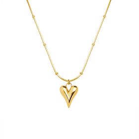 Valentine's Day Gift High End Mini Heart Choker Necklace 18k Titanium Steel Non Fading Love Pendant Heart Necklace for Women