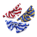 Xinli Colorful Custom Greek Letter Woven Striped Design Sorority Cheap Polyester Pre Tied Bow Ties Girls