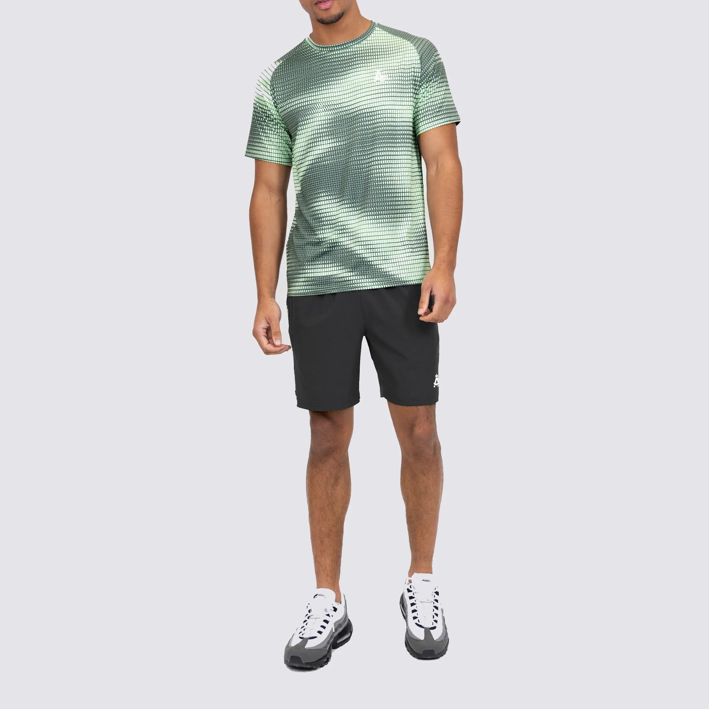 New Arrival 100% Polyester Sublimation  Breathable Activewear  Men t Shirt and Shorts Color  Block Twinset