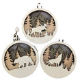 Wooden Decorative Ornaments Creative New Year Home Decorations Eco-Friendly Wooden Carving Pendants Handicrafts Featuring
