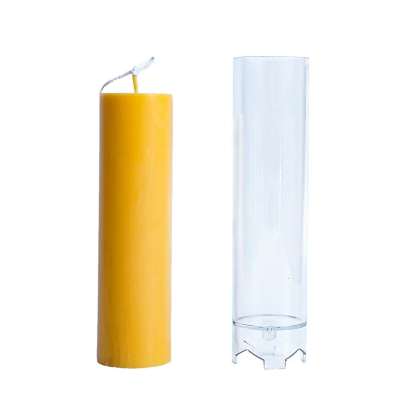 Acrylic Plastic Candle Molds Cylinder Shape Classic Candle Paraffin Mould