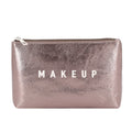 Wholesale Lady Makeup Cosmetic Bag Shiny PU Leather Jewelry Pouch with Zipper Custom Logo Fashion for Toiletry Bag