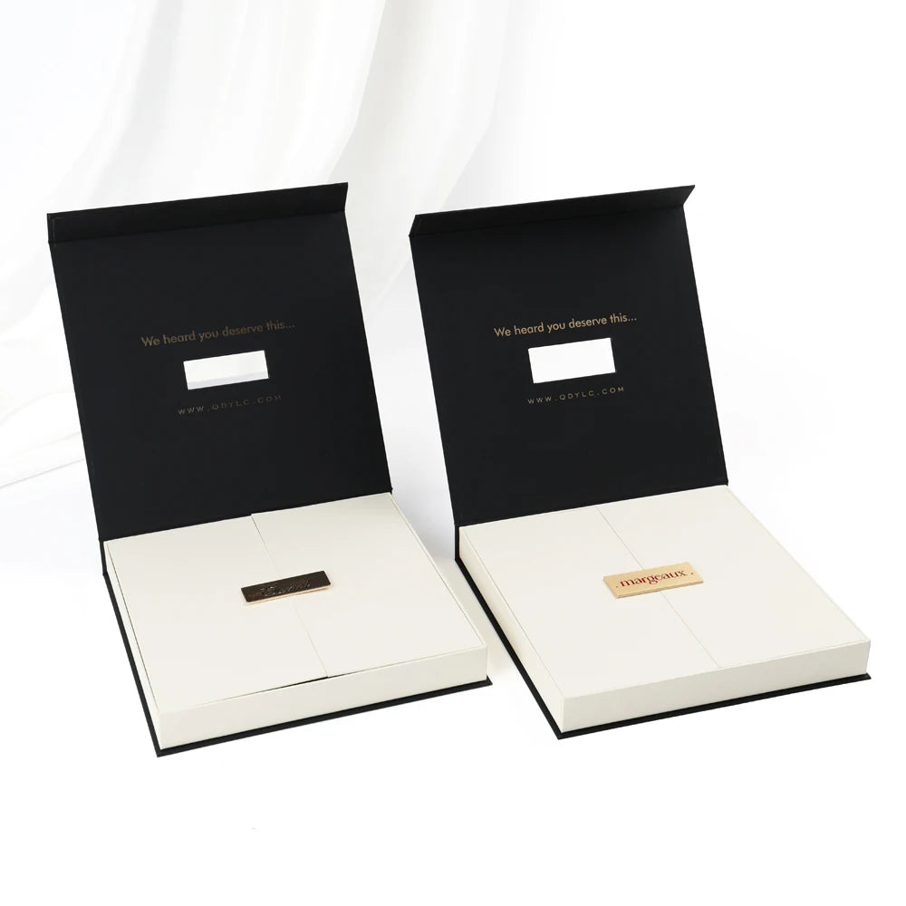 Luxury Black Paperboard Advent Calendar Box Magnetic Closure Custom Logo Recycled Materials Glossy Lamination for Jewelry