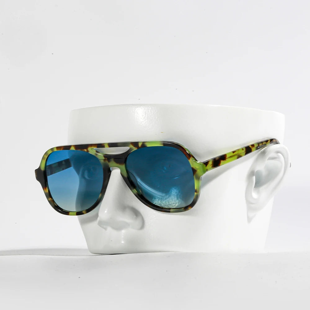 GS5811 Wholesale Luxury Sunglasses 2023 Designer Double Bridge Polarized Acetate Sunglasses Men Women