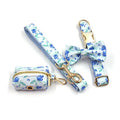 Wholesale Luxury Floral Set Collar Leash Pet Waste Dog Poop Bags with Dispenser