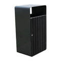 Commercial Outdoor Steel Frame Wooden Slatted Garbage Trash Can Park Public Garden Waste Receptacle Street Furniture Litter Bin