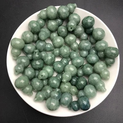 Hot Sale Lucky Natural Real Green Cute Gourd Jadeite Jade Pendant for DIY Jewelry Making