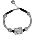 Mantra Bracelet 999 Pure Silver Six Words OM Charm With Hand Braided String Cords Adjustable Lotus Fashion Ethnic Style Jewelry