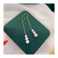 Trendy 14k Gold Huggie Earrings Drop Dangle with 5-8mm White Freshwater Pearl Piercing Earrings