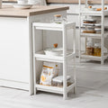 Custom Logo Bathroom Slim Food Trolley Cart Foldable Accessories Organizer Wheeled Slim Slide Out Kitchen Storage Rack Shelf