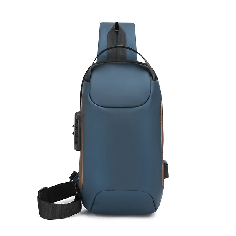 Marksman 2024 Fashion Lightweight Casual Wear-risisting USB Coded Lock Chest Bag for Men