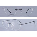 China Wholesale Professional Custom Metal Titanium Optical Frameless Eye Glasses