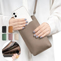 Customized Logo Fashion Cell Phone Bag Small Card Holder Crossbody Genuine Leather Mobile Phone Bag for Women