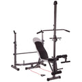 Steel Commercial Foldable Multi-function Weight Lifting Bench with Squat Rack Pulley System 400KGS Capacity for Bodybuilding