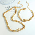 Hot Selling Create Hip Hop Chunky Miami Cuban Link Chain Gold Snake Choker Necklace for Women Collier Acier Inoxydable Bijoux