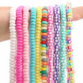 Wholesale Jibaizhao Colored Beads Jewelry Chains Multi-color Ceramic Clay Porcelain Round Beads DIY Jewelry