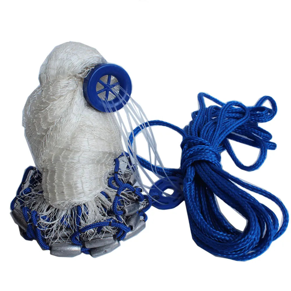 Cast Net Fishing  8ft 3/8" 0.75lb/ft Lead Olive Cast Net Hand Throw Fishnet Cast Net Fishing