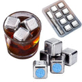 26mm 1.02 Inches New Hot Selling BPA Free Metal Reusable Ice Cubes Coffee Chilling Stones Stainless Steel Ice Cubes With Tong