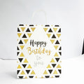 22*11*27cm White Kraft Paper Portable Gift Bags for Kid Party for Candy Chocolate Snack Wholesale Packaging for Crafts Candles