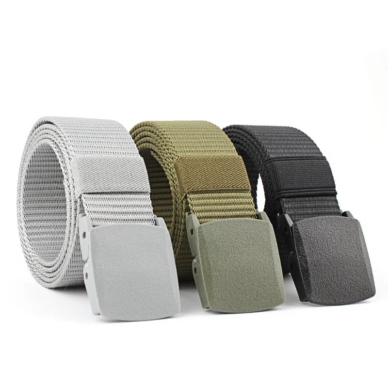 Wholesale Cheap Men's Nylon Canvas Fabric Belt Plastic Buckle Outdoor Quick Release Tactical Belt for Hunting Hiking Sport Belt