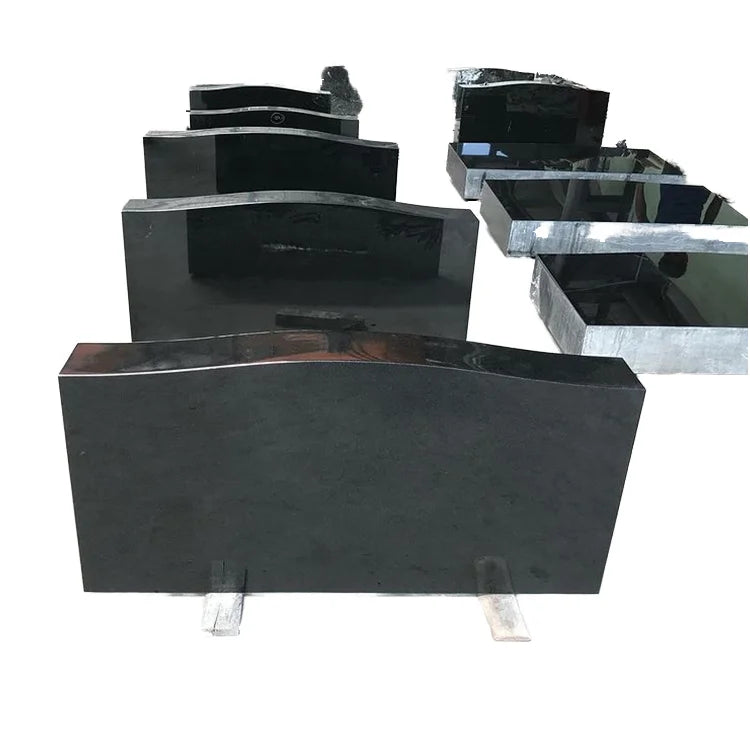 Black Granite Angel Heart Design American and European Style Cemetery Garden Memorial Headstone and Monuments Made of Marble