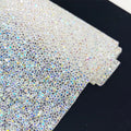 S187 Wholesale SS12 Iron on Crystal AB Resin Rhinestone Mesh Sheets Hot Fix Rhinestone Sheet 24*40cm