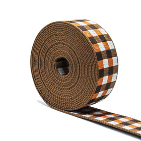 Factory Custom Laundry Bags With Shoulder Strap Polyester Jacquard Ribbon Luggage Decorative Plaid Belt Ribbon Diy Bags Strap