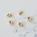 Genuine Solid Gold Ear Stud Backer for Diy High Value Earring Jewelry Making