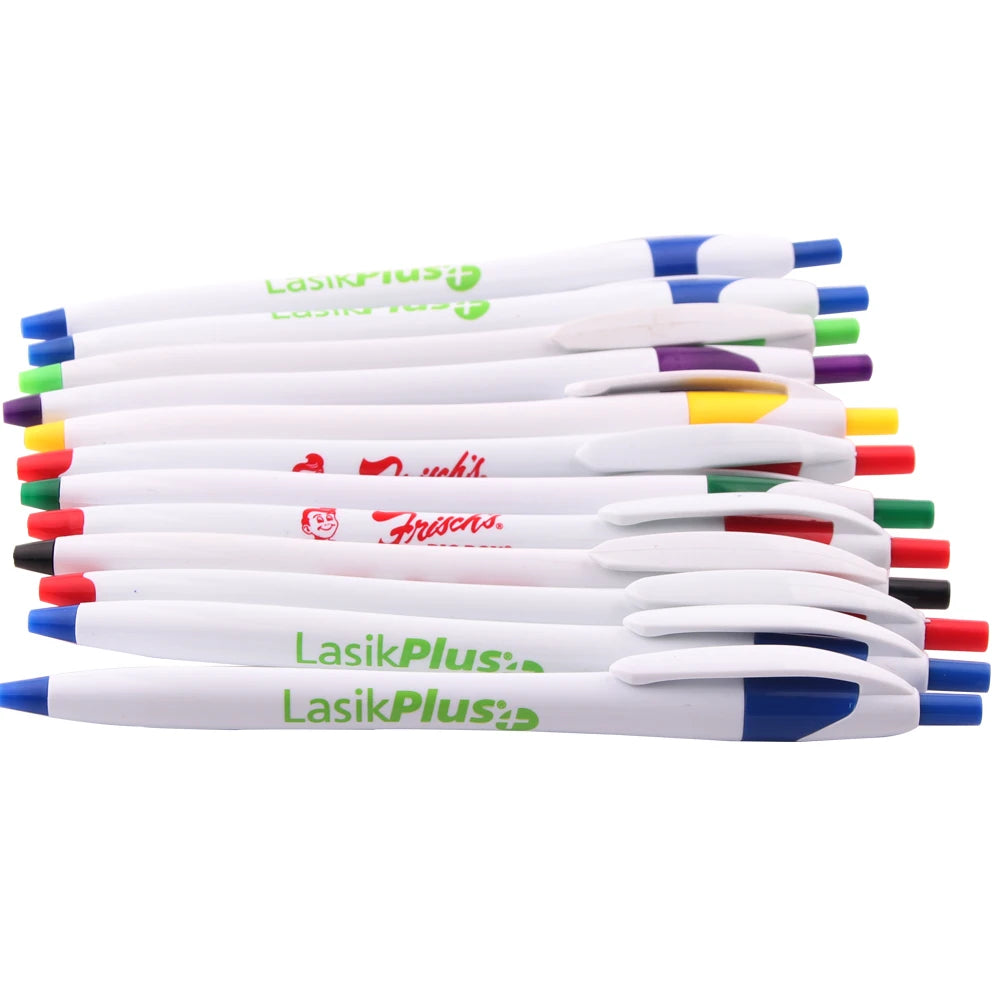 Custom Logo Promotional Ballpoint Pens Personalised Plastic Ball Pens