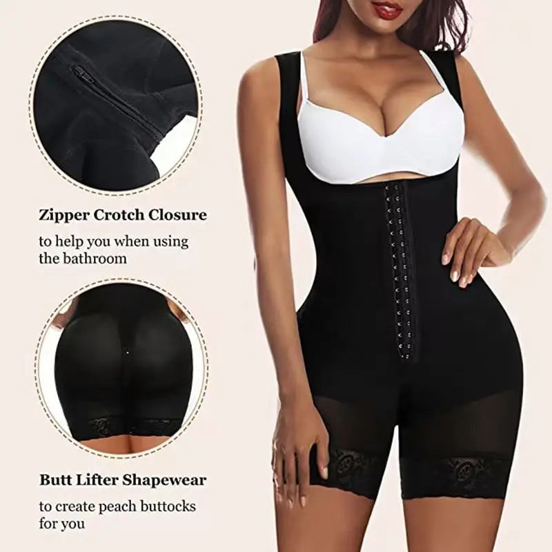 Custom Women Postpartum Shapewear Bodysuit Flat Belly Sheath Body Sculpting Faja Body Shaper Colombiana Shapewear for Woman MegaBDM
