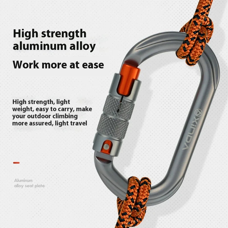 Xinda Outdoor Rock Climbing Safety Hook Main Lock O-Type for Mountaineering Three-Stage Nut for Heavy Industry Applications