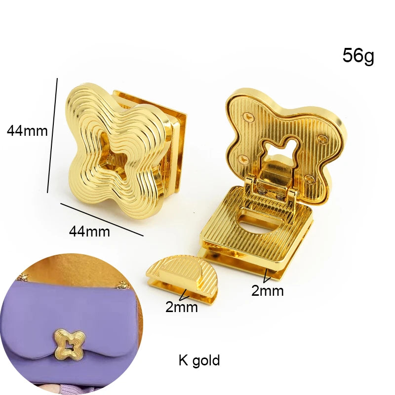 2023 Nolvo World New Fashion China Manufacturer Handbag Metal logo Lock Bag Accessories Twist Turn Lock