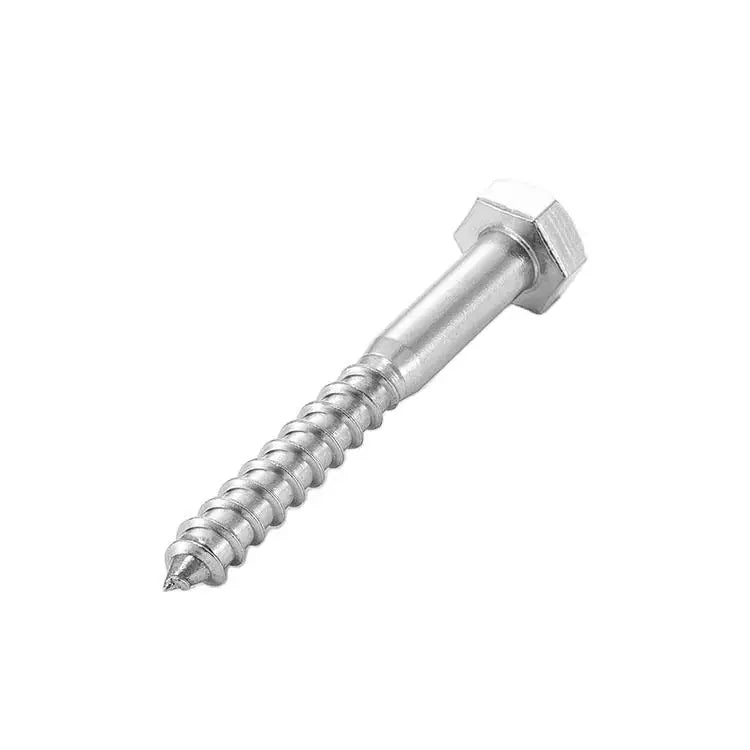 Factory Price SS304 Stainless Steel A2 DIN 571 Hex Head Lag Coach Screws for Furniture Oval Style Black Oxide Finish ISO