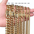 18mm Thicker Heavy Metal Men Necklace Jewelry Hip Hop Gold Filled Stainless Steel Cuban Link Necklaces Chain for Men Women