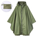 Unisex Lightweight Summer Polyester Waterproof Hooded Rain Poncho Adult Raincoat with Emergency Pocket for Hiking & Camping