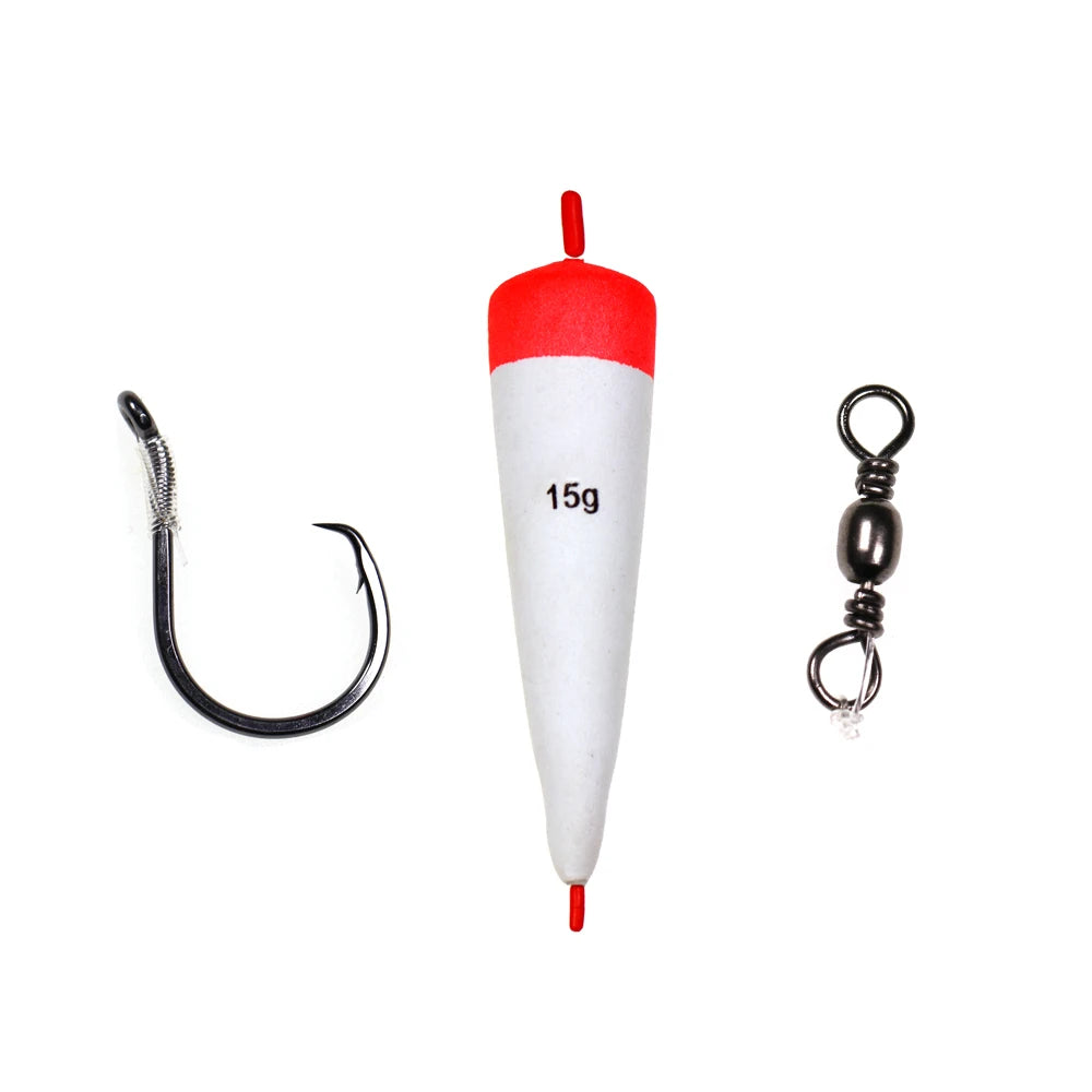 Channel Flathead Catfish Fishing Catfish Rig Slip Float Carp Fishing Rigs with 4/0 5/0 6/0 Handmade Circle Hooks Bait Rigs