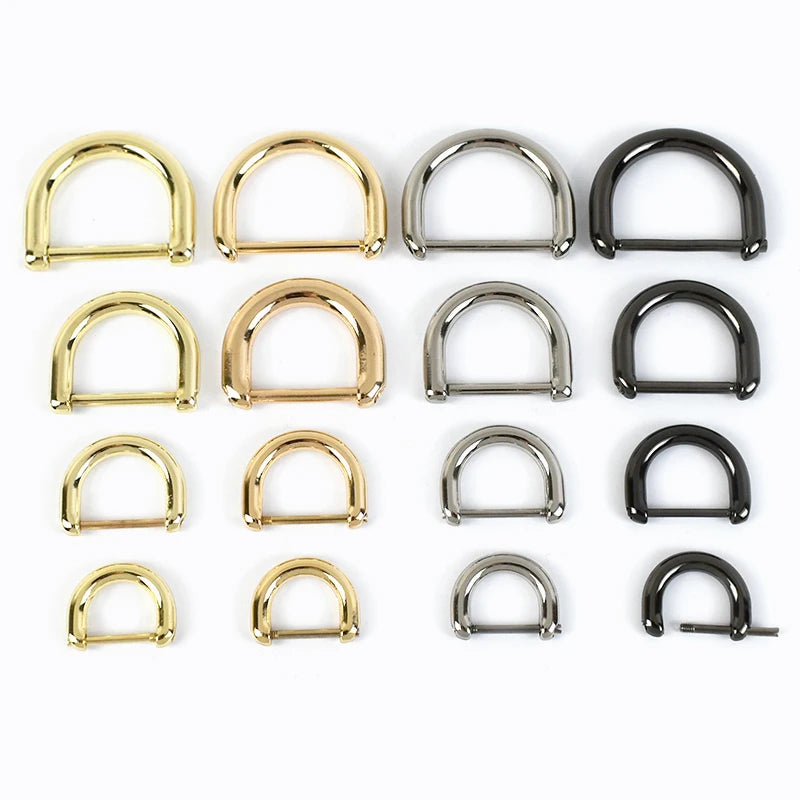 Meetee BF133 13/16/20/25mm Bag Accessories Clasp Handle Connector Alloy Handbag Chain Adjuster Detachable Screw D Ring Buckle